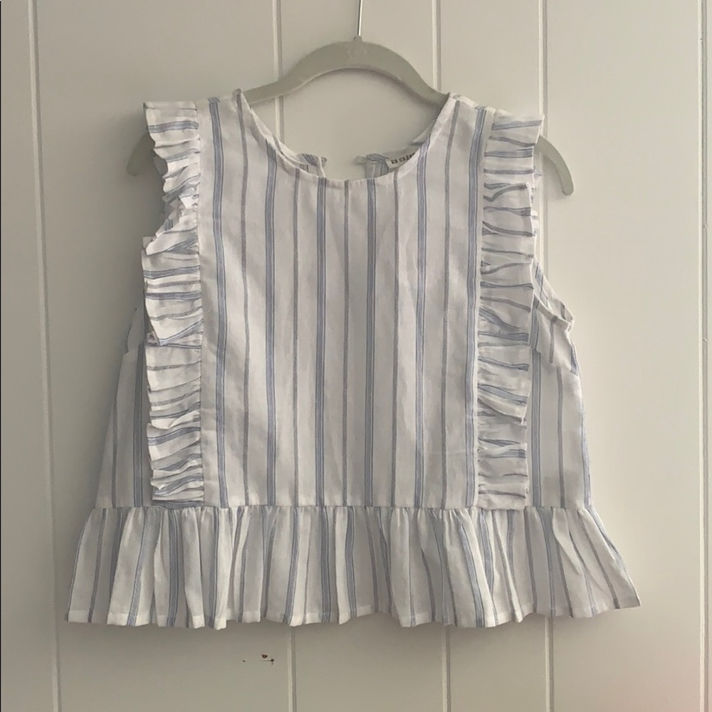 En Créme romantic linen top